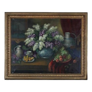 Western European Artist, Floral Still Life, Oil on Canvas, Framed For Sale