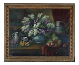 Western European Artist, Floral Still Life, Oil on Canvas, Framed