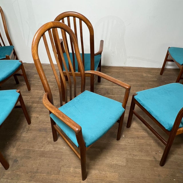 Wood C. 1970s Schou Andersen Danish Teak Highback Dining Chairs - Set/8 For Sale - Image 7 of 10