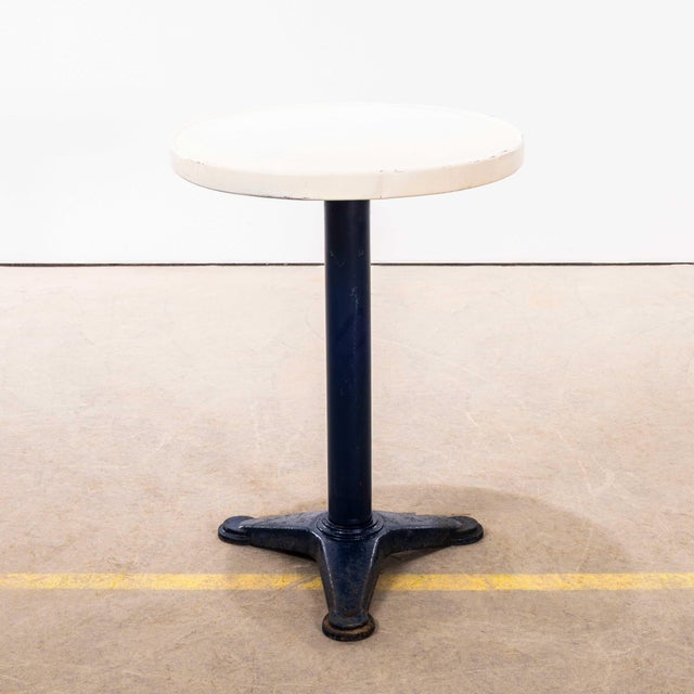 Black White Round Side Table from Tolix, 1950s For Sale - Image 8 of 8