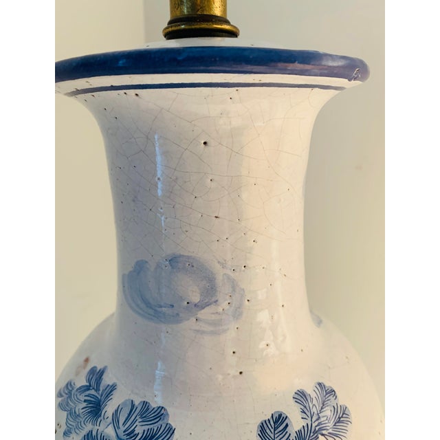 Mid 20th Century Large White Chinoiserie Gourd Lamp For Sale - Image 4 of 6
