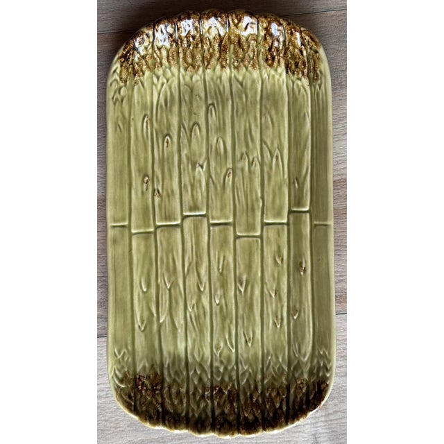 Vintage Bordallo Pinheiro Asparagus Tray For Sale In Seattle - Image 6 of 13