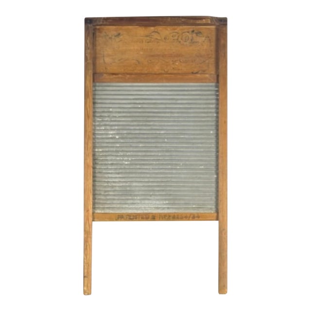 Antique English Metal Washboard For Sale