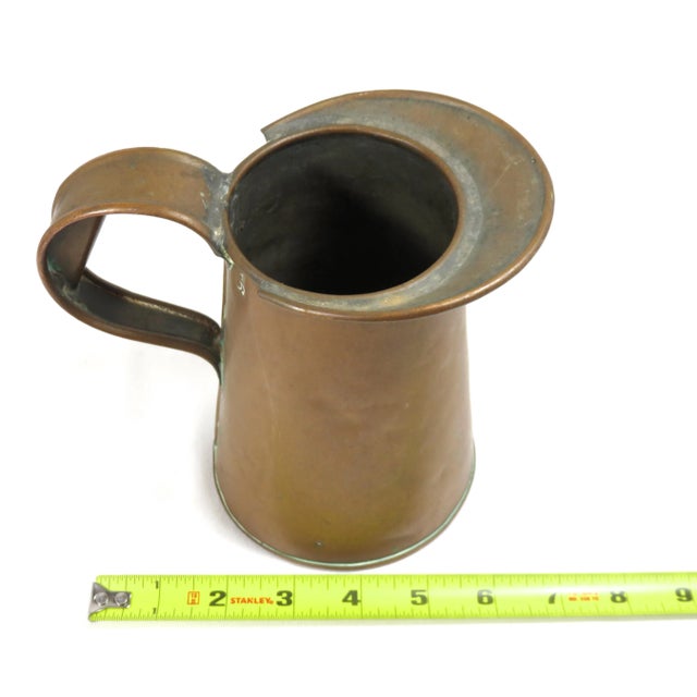 Antique Copper 1 Quart Measuring Pitcher For Sale - Image 11 of 13