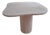 Organic Top 140 Muted Beige Travertine Square Dining Table by Beije Avenue For Sale