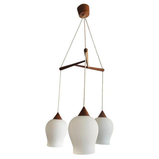 Wood Vintage Scandinavian Pendant Lamp For Sale - Image 7 of 7