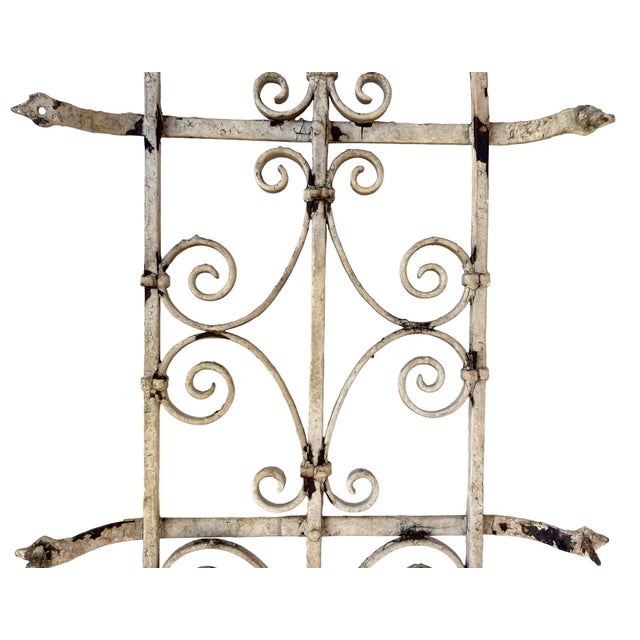 Metal Antique Iron Architectural Door Detail For Sale - Image 7 of 8
