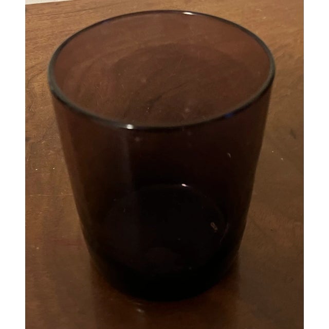 Amethyst Antique 19th Century Anglo Irish Blown Amethyst Glass Whisky Tumbler For Sale - Image 8 of 11
