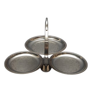 Mid-Century Folding Stand Centerpiece in Stainless Steel from Alfra Alessi, 1970s For Sale