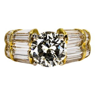 Late 20th Century 2.45 L I1 RB GIA Ring, Size 5 For Sale