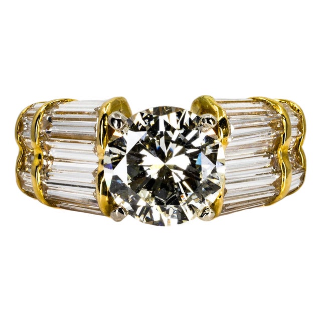 Late 20th Century 2.45 L I1 RB GIA Ring, Size 5 For Sale