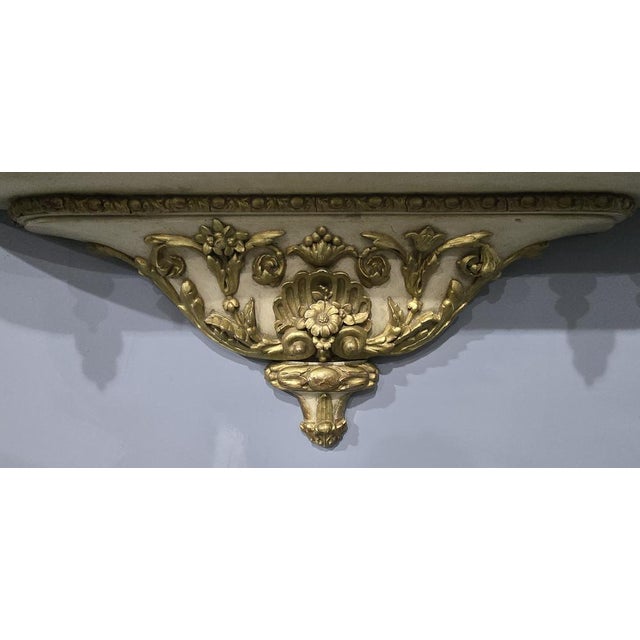 Wood Antique Painted Wall Hanging Vitreen, 1880 For Sale - Image 7 of 17