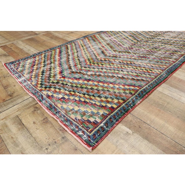 Textile Vintage Turkish Sivas Rug, 04'01 X 07'05 For Sale - Image 7 of 10