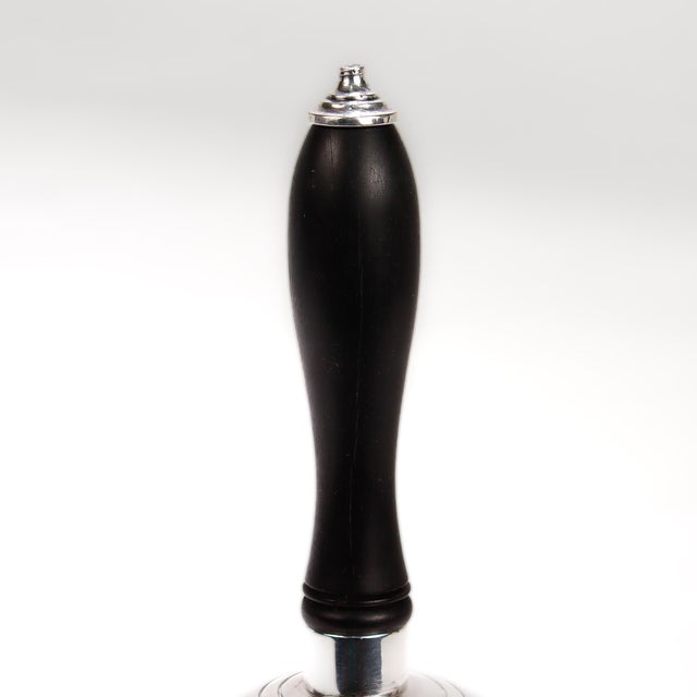Vintage English Silver Plate Table Bell by Walker & Hall, 1962 For Sale - Image 9 of 15