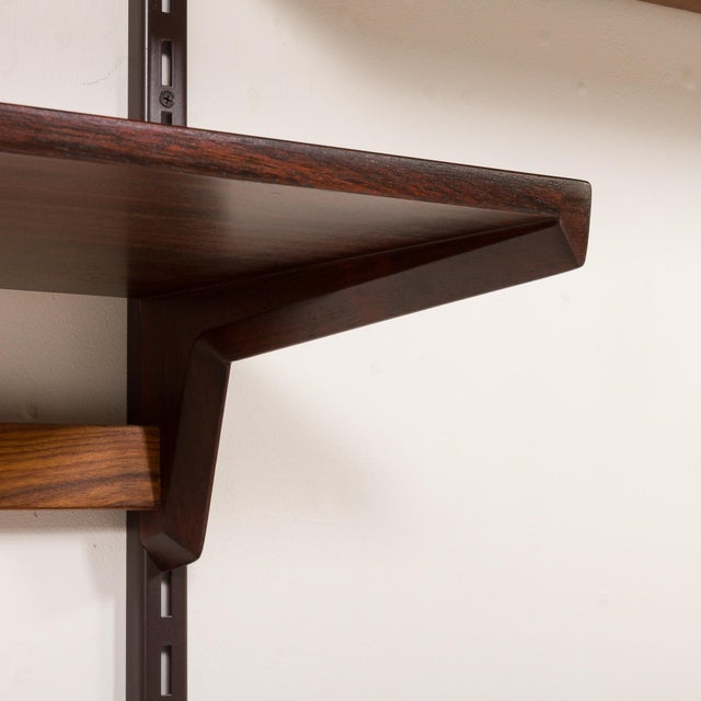 Brown Rosewood Wall Unit by Kai Kristiansen for FM Mobler, Denmark, 1960s For Sale - Image 8 of 16