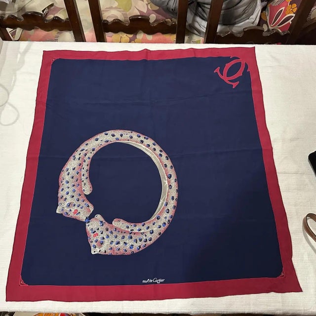 An Amazing 1990s Panther Ring Scarf by Cartier For Sale - Image 11 of 12