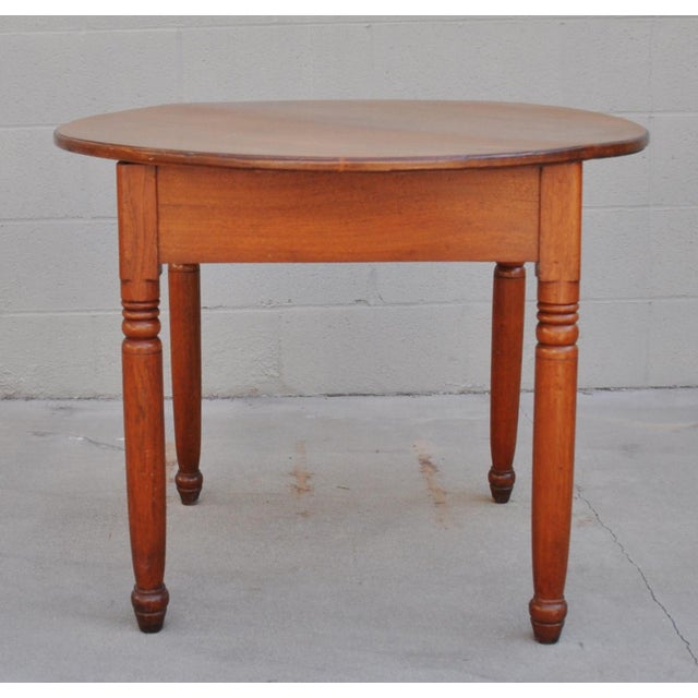 Antique Round Wood Side Table Chairish