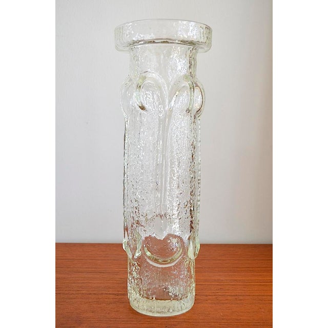 Vintage glass vase by Wayne Husted for the Italian company Stevia. The vase, with its ornamentation, is typical of Wayne...