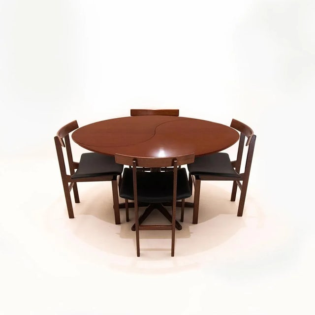 Mid-Century Danish Yin-Yang Teak Extending Dining Table by Ole Gjerløv-Knudsen & Torben Lind for France & Son For Sale - Image 10 of 11