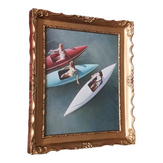 Slim Aarons Lake Tahoe Canoe Framed Photograph For Sale