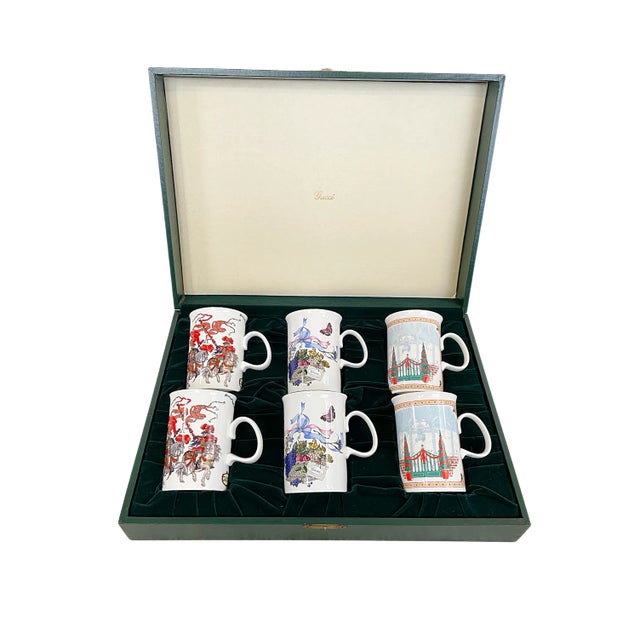 2000 - 2009 Contemporary Gucci Bone China Coffee Cups in Box - Set of 6 For Sale - Image 5 of 12
