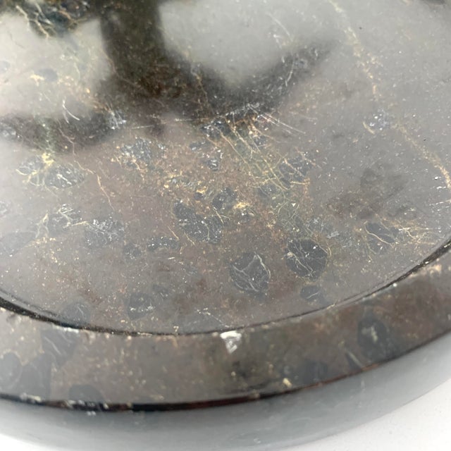 Metal 20th Century Bronze Imperial Eagle and Marble Trinket Tray For Sale - Image 7 of 11