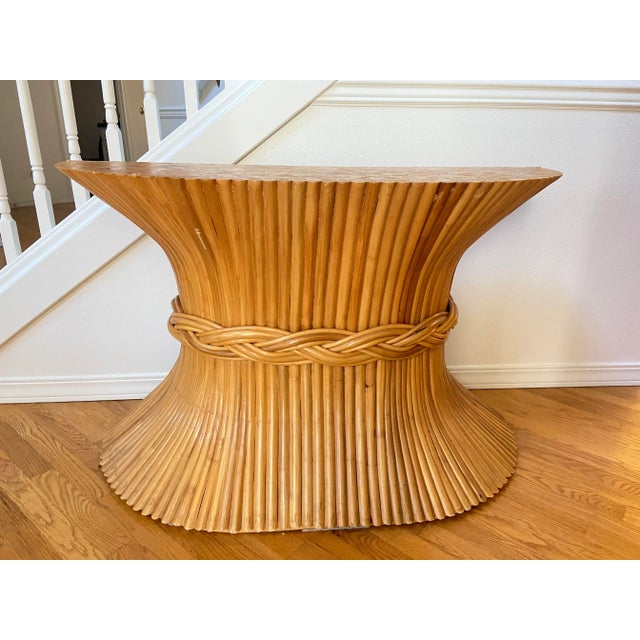 Sheaf of Wheat Entry Table by McGuire, 1970s For Sale - Image 9 of 12