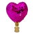 Mirrored Heart Lamp Finial on Brass Hardware For Sale