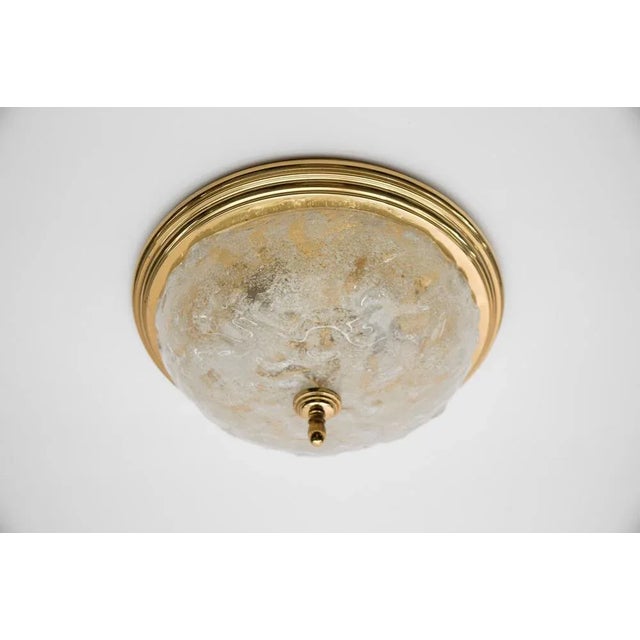 Murano Ice Glass Flush Mount, Germany, 1960s For Sale - Image 10 of 11