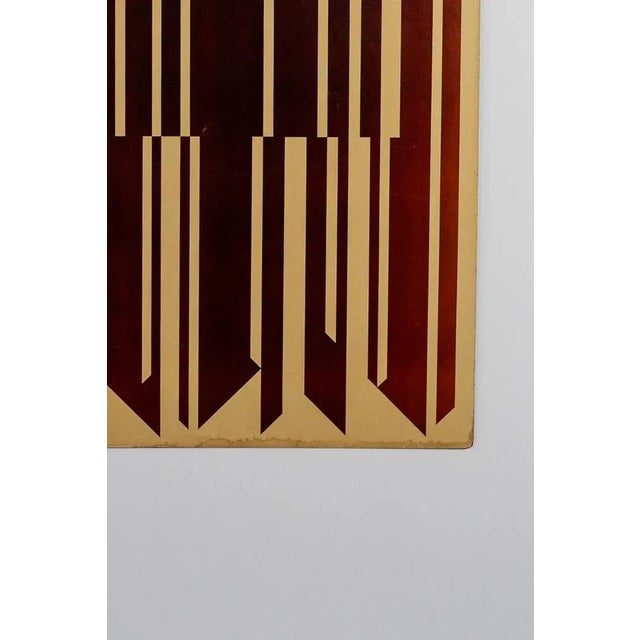 After Victor Vasarely, Reproduction of the Harp, 1982, Paper on Panel For Sale - Image 3 of 4