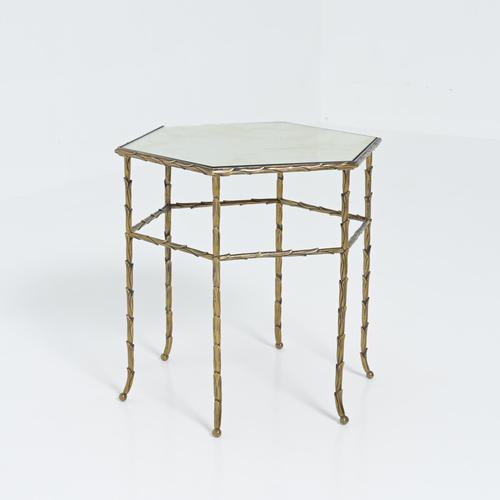 Brass Side Table from Maison Baguès For Sale - Image 4 of 18