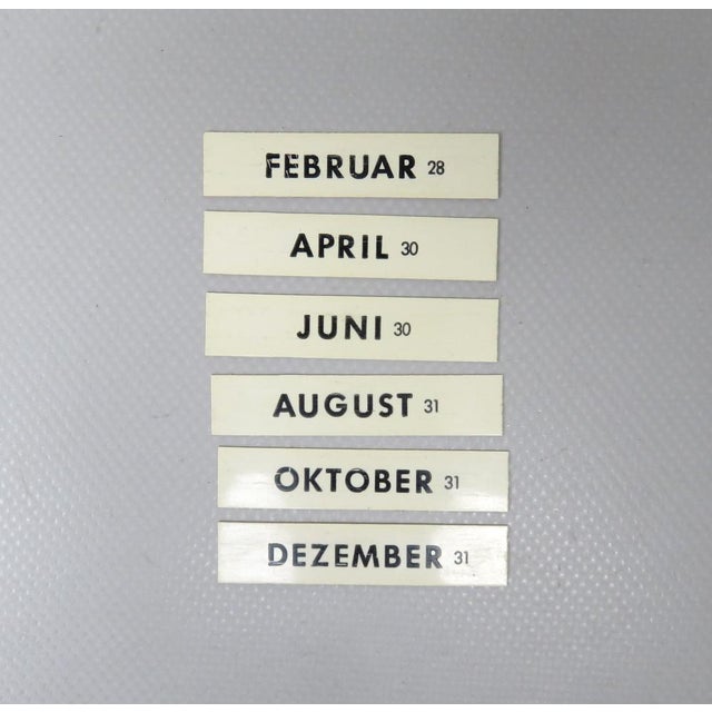 Bauhaus Chrome-Plated Black Eternal Calendar by Jakob Maul, 1920s For Sale - Image 12 of 14
