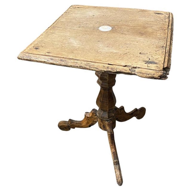 Brown Antique Teak Wood Colonial Side Table For Sale - Image 8 of 18