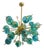 Sputnik Lamp with Murano Turquoise Bubbles, 1960s For Sale