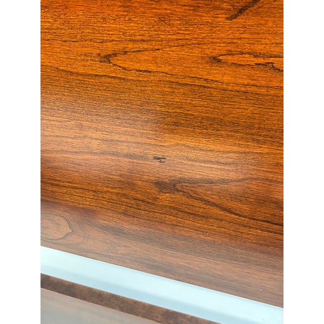 Late 20th Century Colonial Furniture Company Attributed Queen Cherry Rice Carved Four Poster Bed For Sale - Image 13 of 18