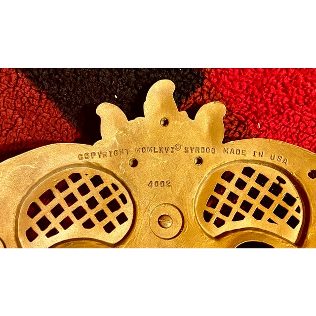 1960s A Pair of Vintage 1966 Syroco Hollywood Regency Three Arm Wall Sconces For Sale - Image 13 of 16