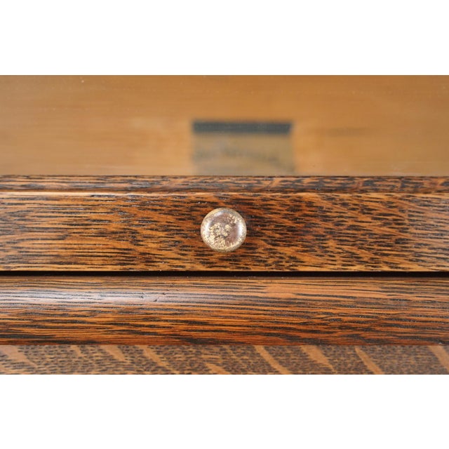 Wood Antique Five Section Oak Globe Wernicke Barrister Bookcase For Sale - Image 7 of 13