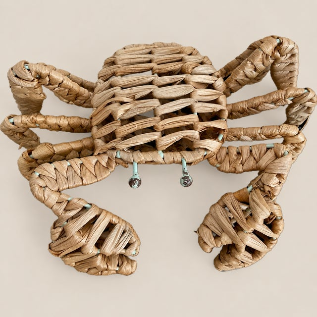 Handmade Vintage Large Wicker Crab For Sale In Naples, FL - Image 6 of 6