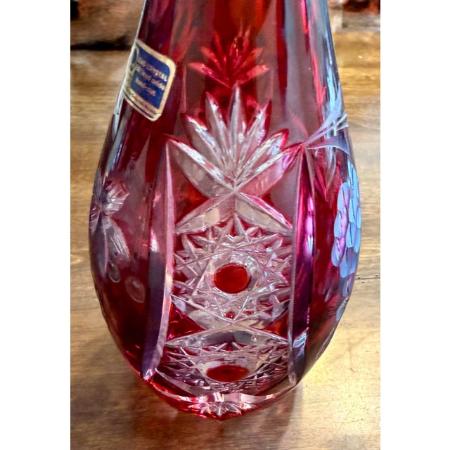 1940s Nachtmann Traube Crystal Decanter and Wine Glasses - 7pcs For Sale - Image 12 of 12