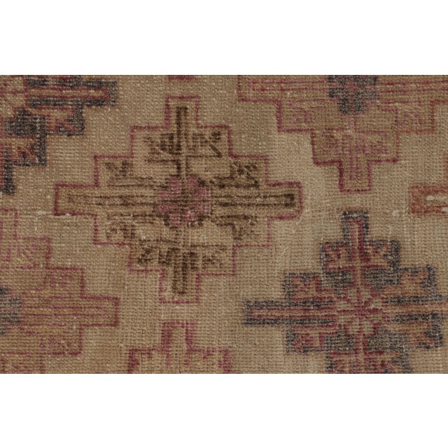 Antique Khotan Rug, Beige and Pink Floral Geometric Pattern - Rug & Kilim For Sale In New York - Image 6 of 8