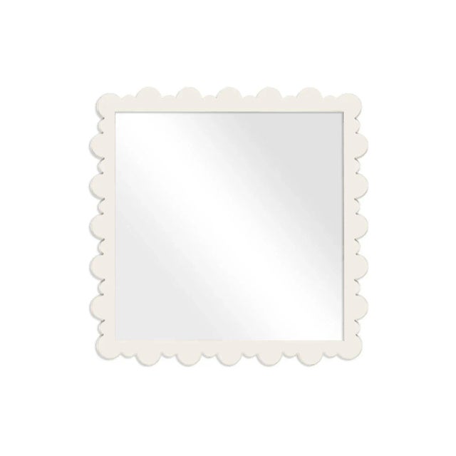 Contemporary Fleur Home Garden District Valmont Square Mirror in White Dove, 49x49 For Sale - Image 3 of 3