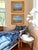 Custom Painted Chaise Lounge Chair Upholstered in Blue and Cream Ralph Lauren For Sale - Image 13 of 18
