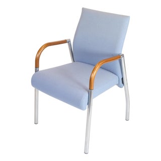 Model B8 Dining Chair in Blue Fabric and Mahogany from Duba, 2002 For Sale
