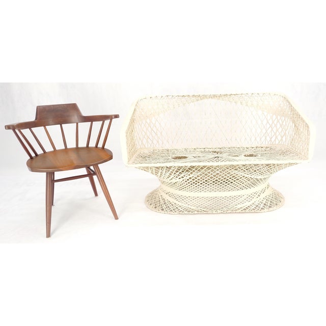 1970s Russel Woodard Spun Fiberglass Outdoor Sofa Frame Mid Century Modern For Sale - Image 5 of 6