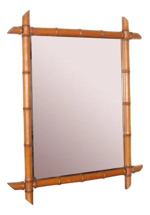 French Faux Bamboo Mirror, 1890s
