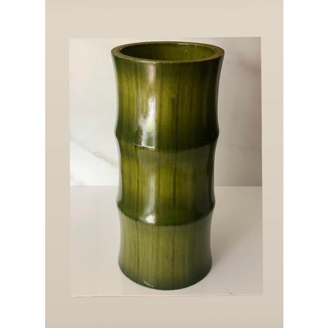 This fabulous Avocado Green Bamboo Wood Vase will be a standout in your entryway, on your kitchen counter or atop a living...