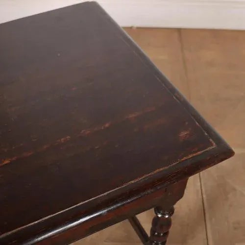 Brown Antique Polished Oak Table For Sale - Image 8 of 9