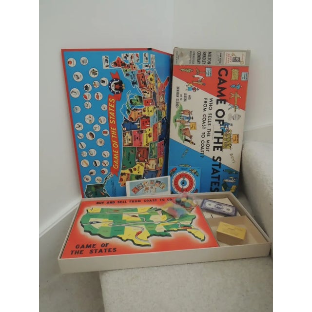 Mid-Century Modern 1954 Game of States Board Game by Milton Bradley For Sale - Image 3 of 13
