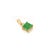 Handcrafted 14k Yellow Gold Emerald Solitaire Pendant With Diamond Accent For Sale - Image 4 of 10