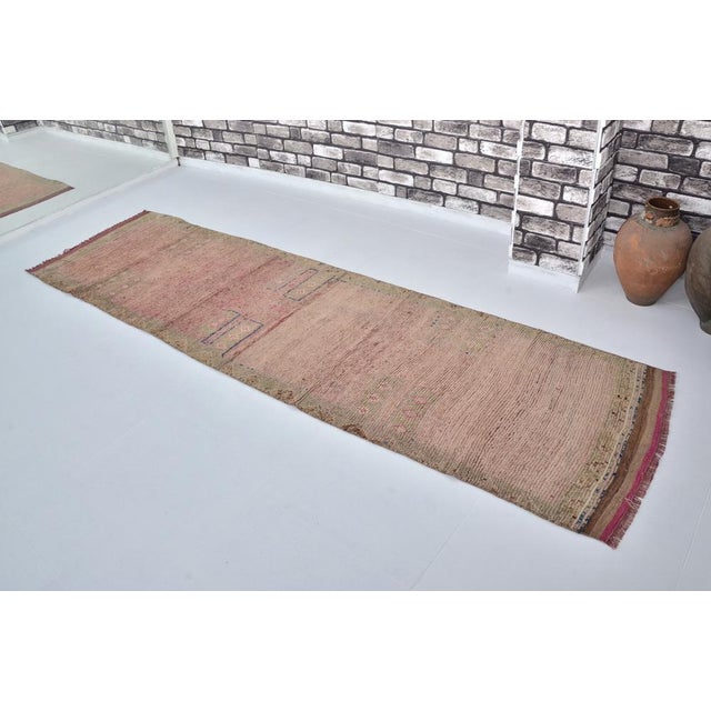 Turkish Corridor Long Handmade Wool Rug For Sale - Image 16 of 16